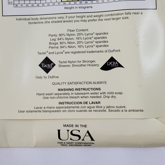 VTG Jaclyn Smith Navy Control Top Pantyhose Size A 20 Denier Sandalfoot - Picture 5 of 8